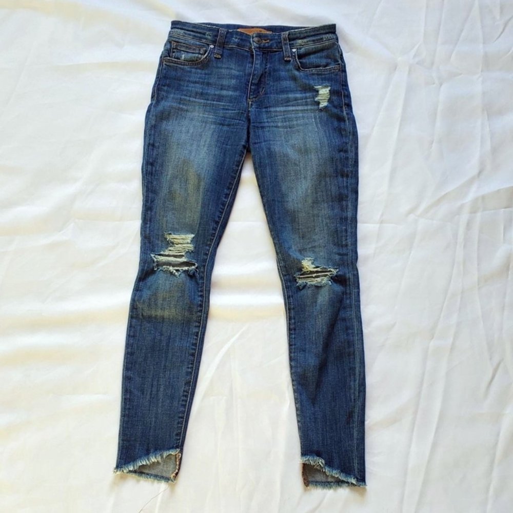 Women's JOE'S JEANS Skinny Distressed Ripped Knee Sz 26 EUC